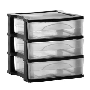 GAVETEIRO PLÁSTICO MÉDIO COM 3 GAVETAS